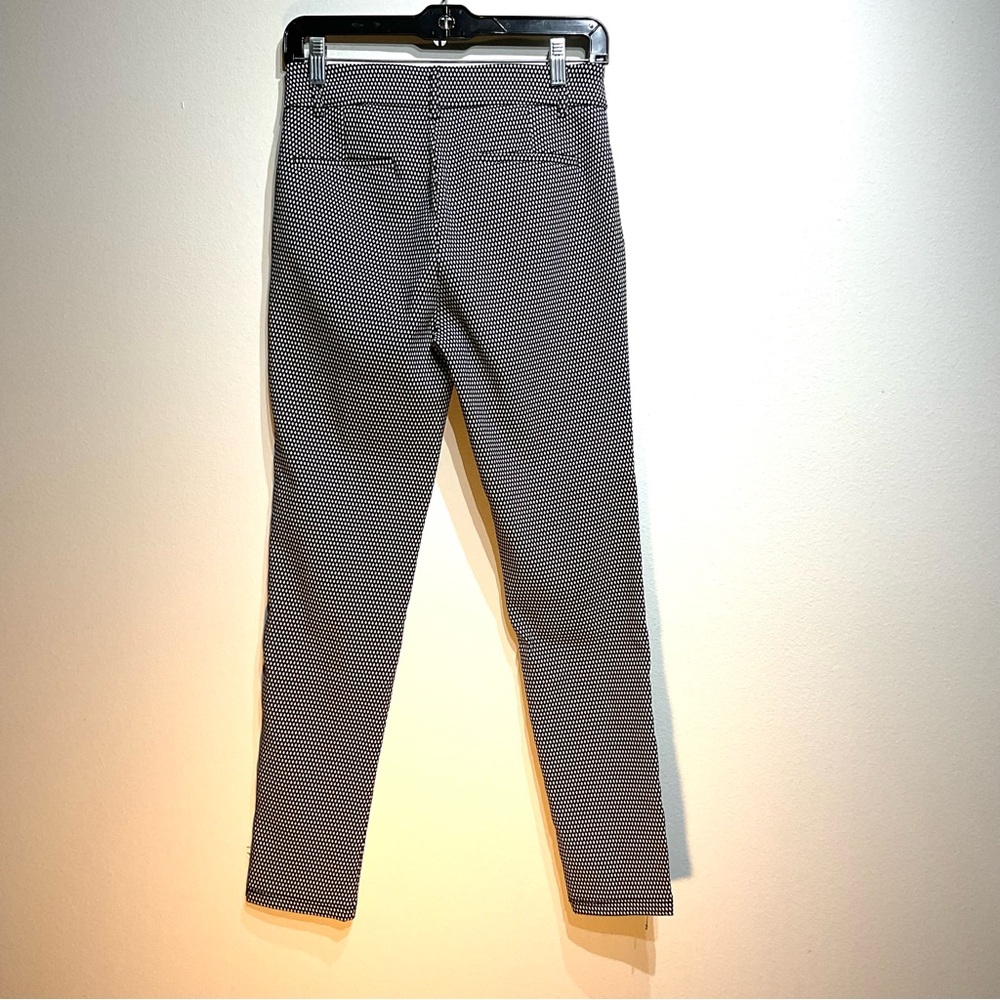 Chocolate Black and White Slim-Fit Trousers Size M. Stretch Fabric. - Picture 10 of 11